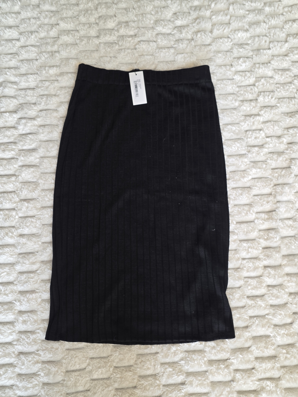 Sugarlips Black Ribbed Pencil Skirt